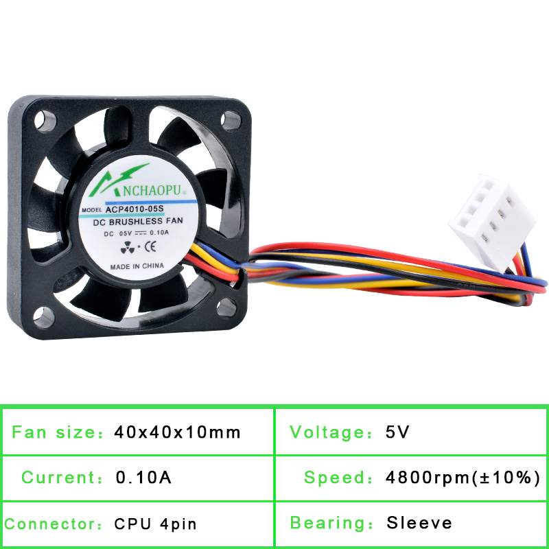 ANCHAOPU 4cm 40mm fan 40x40x10 - Pi 4 Case recension och pris