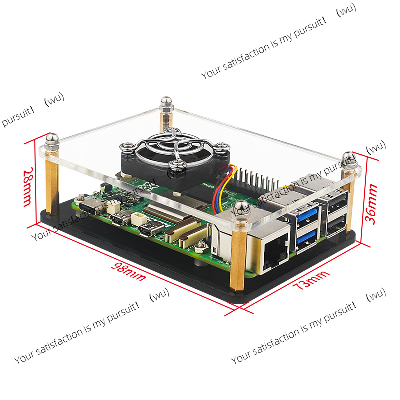 Raspberry Pi 5 Acrylic Case Tr - Pi 5 Case recension och pris