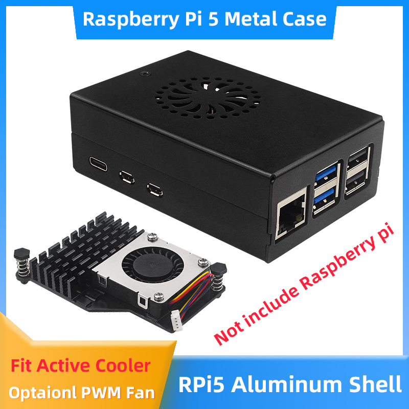 Raspberry Pi 5 Aluminum Alloy  - Pi Power Supply recension och pris