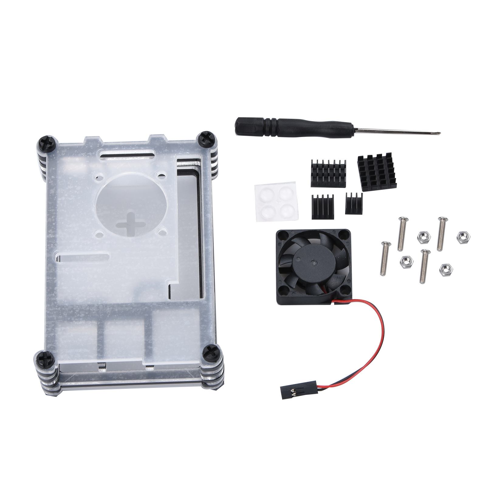 Clear 9 Layers Case with Cooli - Pi 4 Case recension och pris