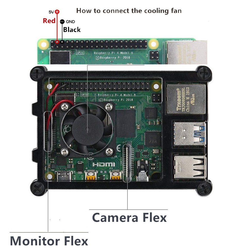Clear 9 Layers Case with Cooli - Pi 4 Case recension och pris