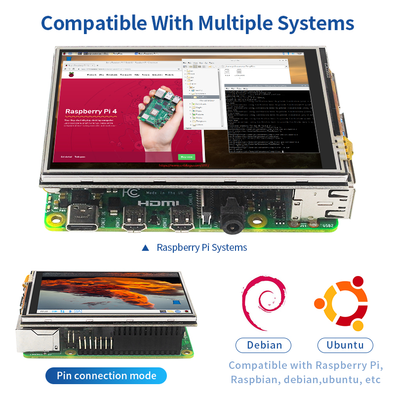 3.5 inch Raspberry Pi 4 Touch  - Pi Cooler recension och pris