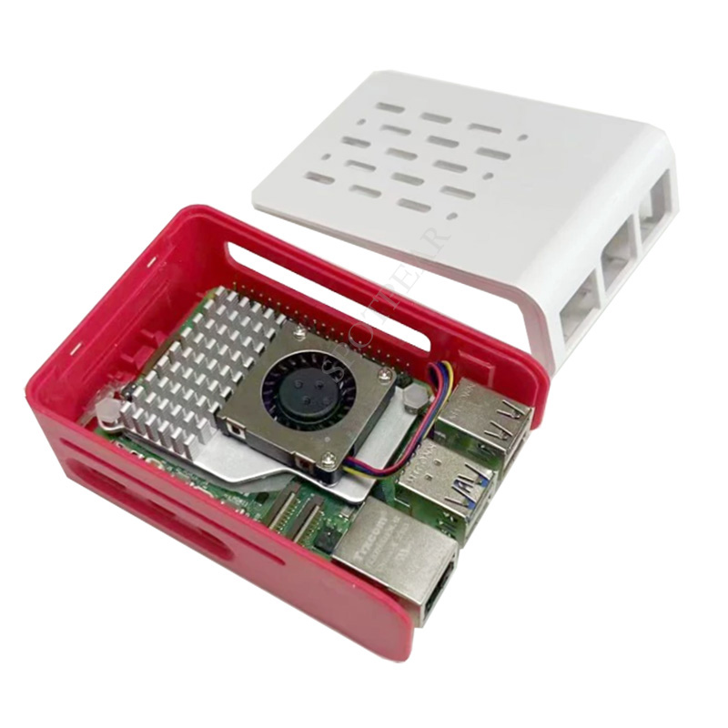 Raspberry Pi 5 Red-White cooli - Pi 5 Case recension och pris