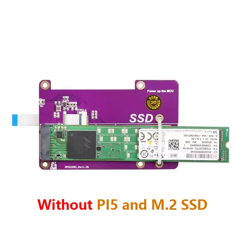Raspberry Pi 5 PCIe to M.2 NVM - Pi Cooler recension och pris