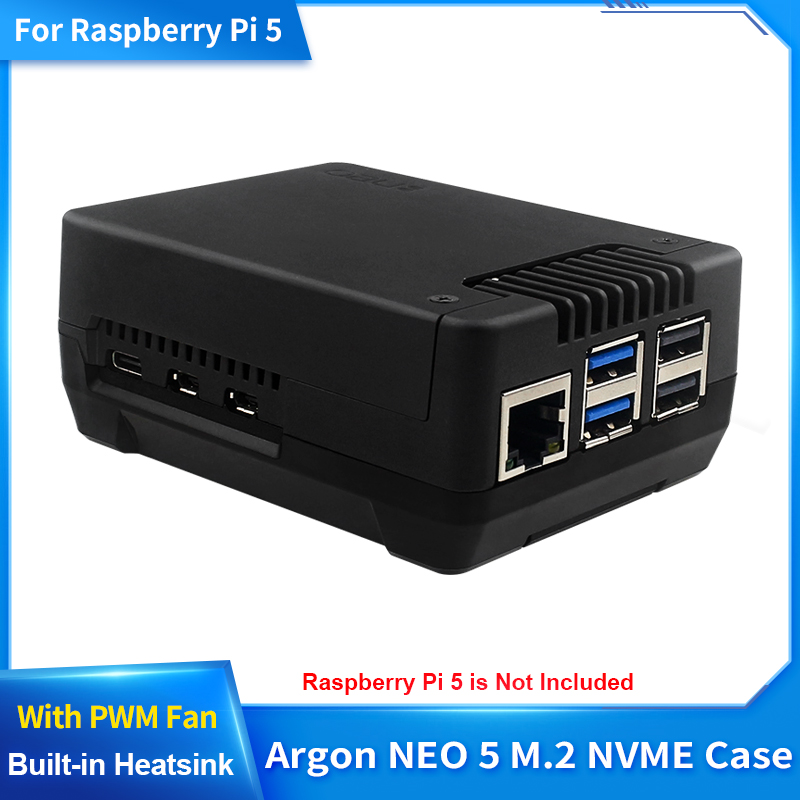 Argon NEO 5 M.2 NVME PCIE Case - Pi Power Supply recension och pris