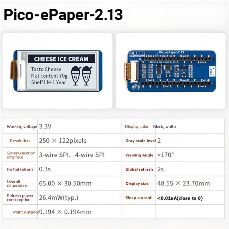 B68A For Raspberry Pi Pico E-I - Pi Display recension och pris