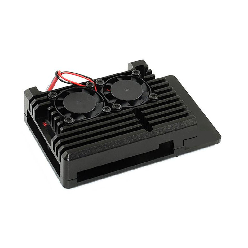 Aluminum Metal Case with Dual  - Pi 4 Case recension och pris